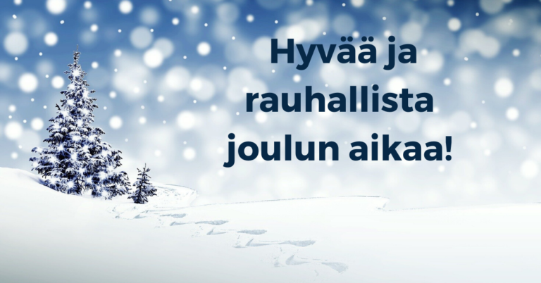 Puheenjohtajan joulutervehdys