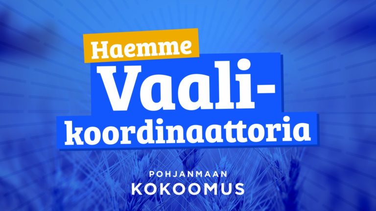 Pohjanmaan Kokoomus hakee VAALIKOORDINAATTORIA määräaikaiseen työsuhteeseen