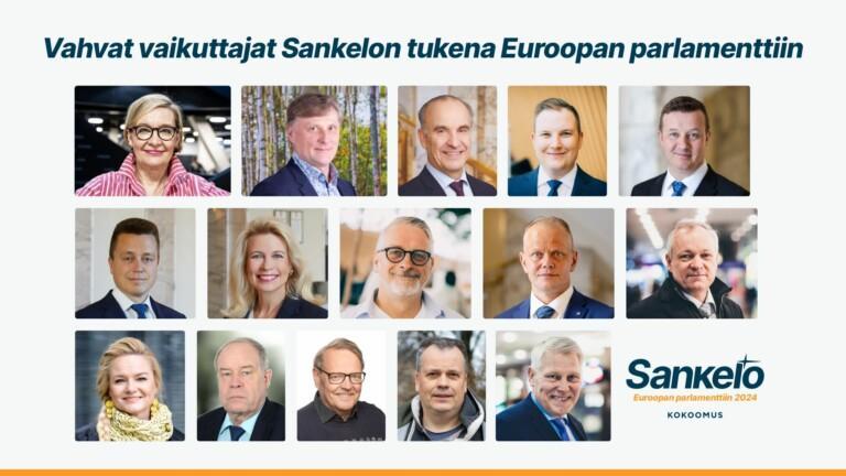 Paula Risikko ja Jari Koskinen viemässä Janne Sankeloa Euroopan parlamenttiin – mukana vahvoja vaikuttajia!